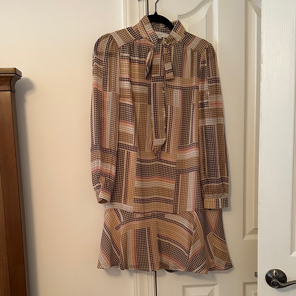 LOFT Multicolor Geometric Mini Dress